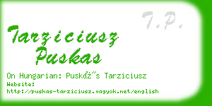 tarziciusz puskas business card